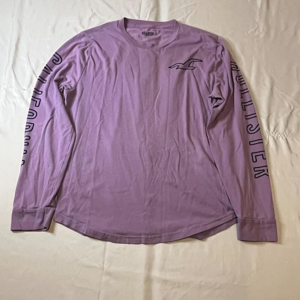 Hollister-co Women's Purple and Pink Shirt